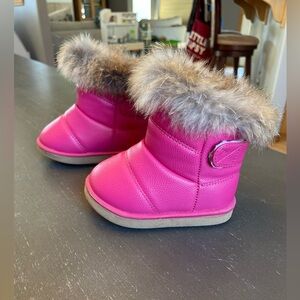 Pink Fur-Lined Boots for Toddlers